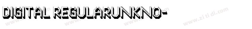 Digital RegularUnkno字体转换